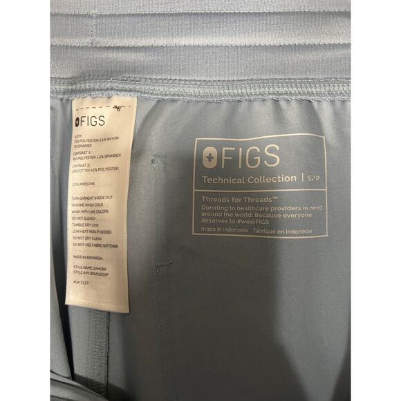 FIGS Womens Ceil Blue Zamora Cargo Jogger Scrub Pants Size S/P Style# W18SW2005P - Picture 3 of 6